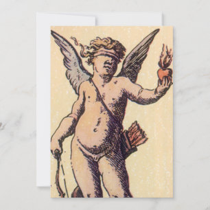 Valentines Cupid Blindfolded, Vintage Tarot Card
