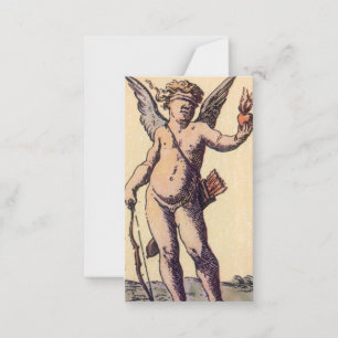 Valentines Cupid Blindfolded, Vintage Tarot Card