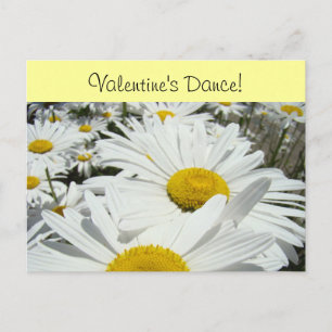 Valentine's Dance cards Daisy Flowers Parties