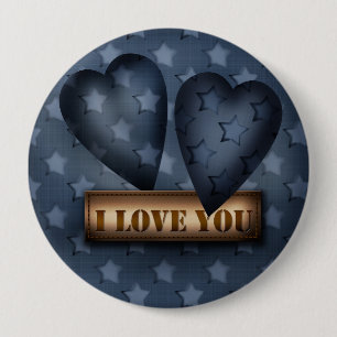 Valentine's day 10 cm round badge