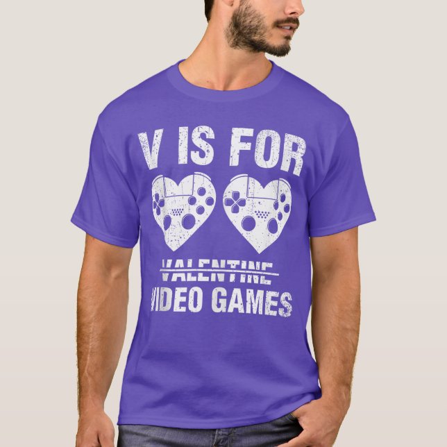 Valentines Day 2021 Video Games Gaming Gamer Boys  T-Shirt (Front)