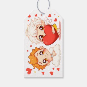 Valentine's Day 2025: Cute and Playful Angels 👼❤️ Gift Tags