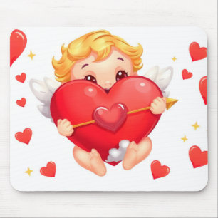 Valentine's Day 2025: Cute and Playful Angels 👼❤️ Mouse Mat