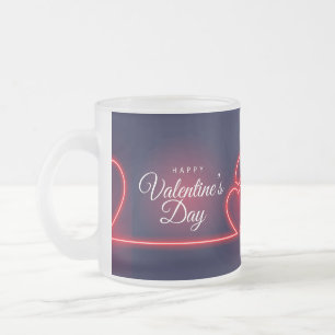 Valentine's Day-23418 Frosted Glass Coffee Mug