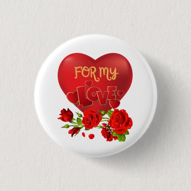 Valentine's Day 3 Cm Round Badge (Front)