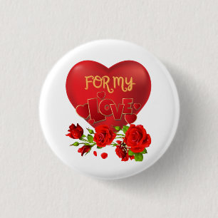 Valentine's Day 3 Cm Round Badge