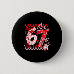 Valentine's Day 67 Six Seven Preppy Hearts Coquett 6 Cm Round Badge