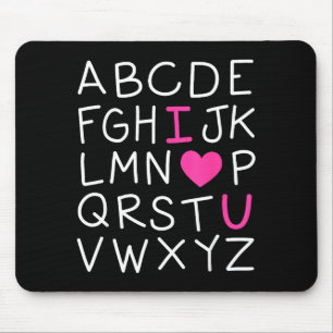Valentines Day Abc I Love You Alphabet Teacher Gir Mouse Mat
