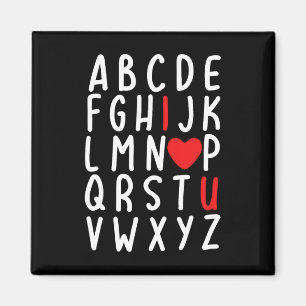 Valentine's Day Abc I Love You Heart Teacher Kids Magnet