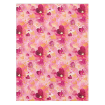 Valentine's Day Abstract Hearts Pink Gold