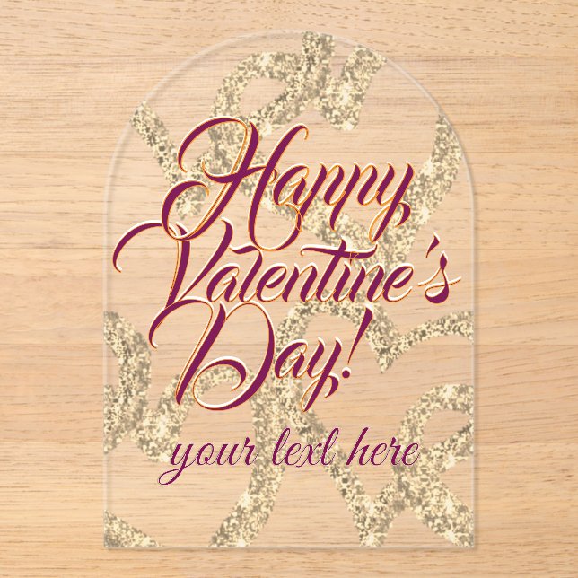 Valentine's Day  Acrylic Invitations (Front)