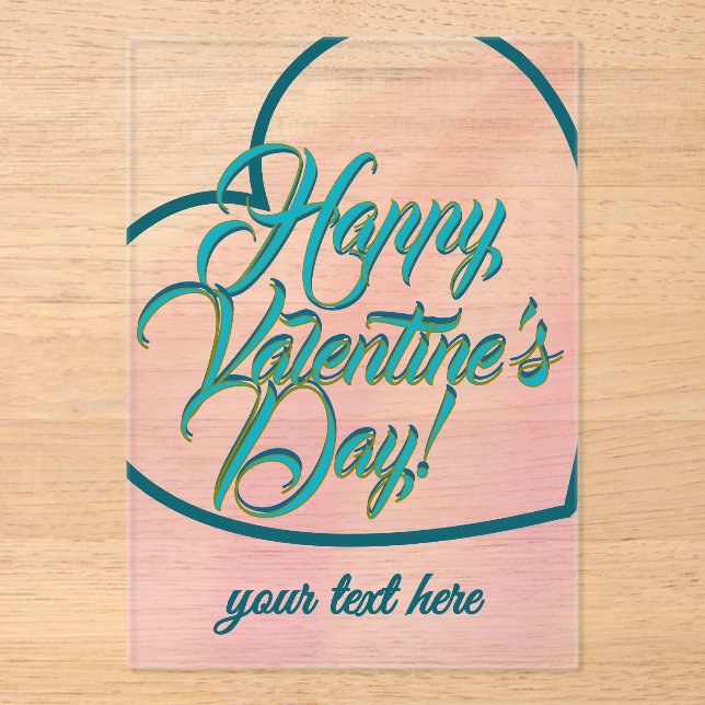 Valentine's Day  Acrylic Invitations (Front)