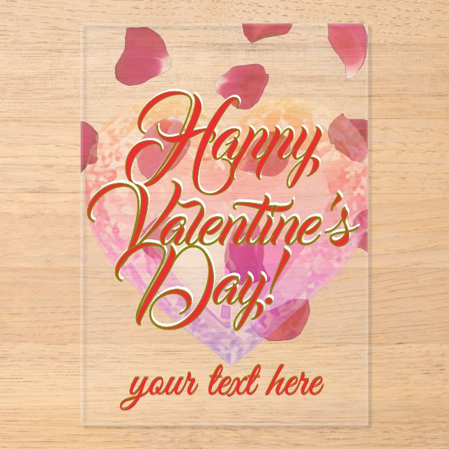 Valentine's Day  Acrylic Invitations (Front)