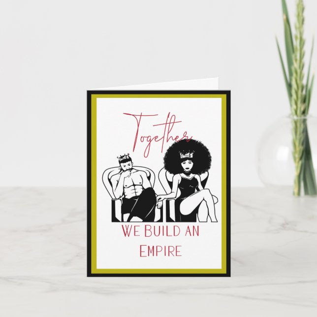 Valentine's Day - African American Couple Card (Front)
