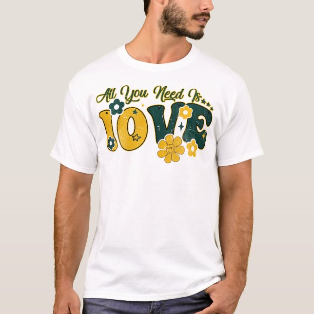 Valentine's Day All You Need Is 10ve Love Funny Me T-Shirt (Front)