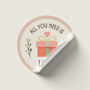 Valentines day - All you need is love Classic Round Sticker