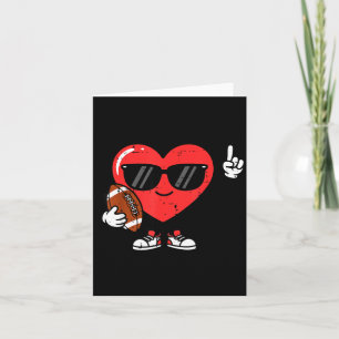 Valentines Day American Football Heart Boys Kids M Card