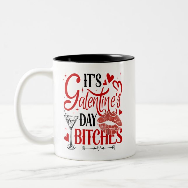 Valentines Day American Sign Love You Hand Sign He Two-Tone Coffee Mug (Left)