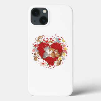 Valentine's Day Animal Love iPhone 13 Case