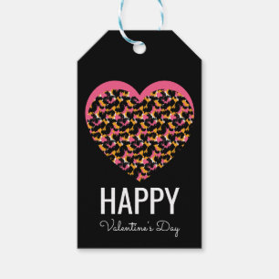 Valentines Day Animal Print Heart Heart  Gift Tags