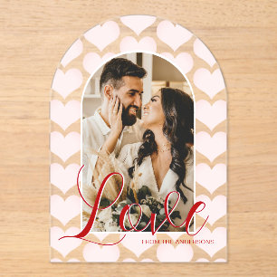 Valentines Day Arch Custom Photo Card Acrylic Invitations