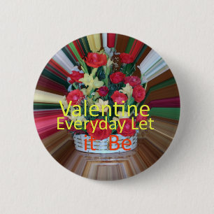 Valentine's Day Art Print 6 Cm Round Badge