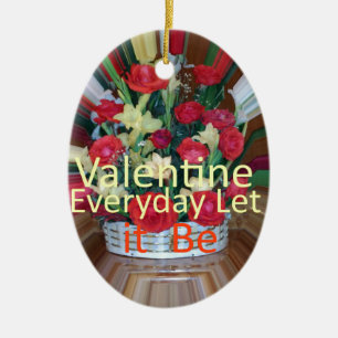 Valentine's Day Art Print Ceramic Tree Decoration