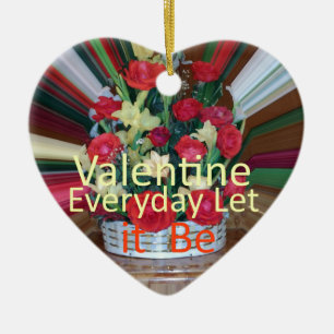 Valentine's Day Art Print Ceramic Tree Decoration