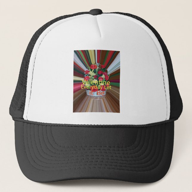 Valentine's Day Art Print Trucker Hat (Front)