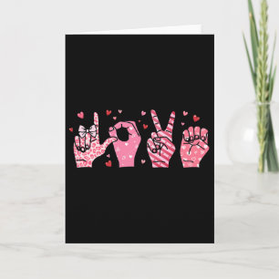 Valentine's Day Asl Sign Language Special Educatio Card
