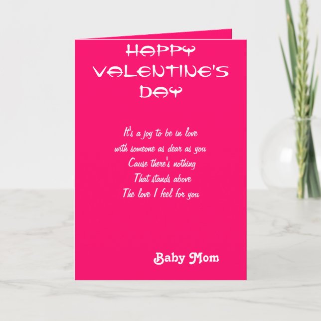 Valentines day baby mum greetings holiday card (Front)