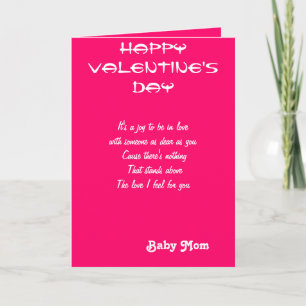 Valentines day baby mum greetings holiday card