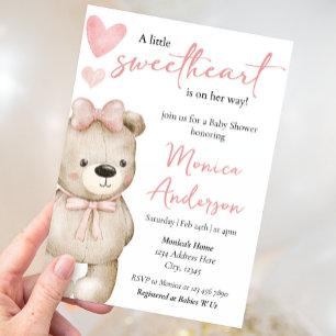 Valentine's Day Baby Shower Girl Invitation