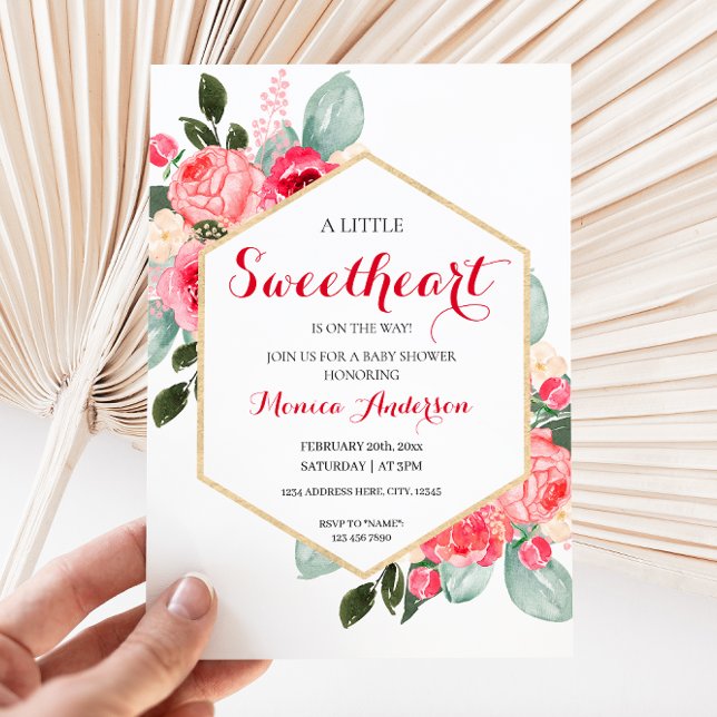 Valentine's Day Baby Shower Invitation  (Creator Uploaded)