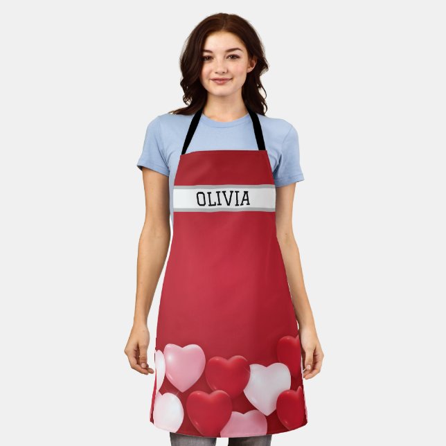 Valentines Day Background Apron (Worn)