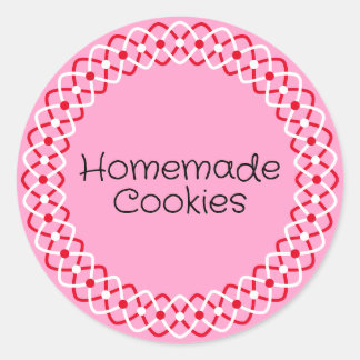 Valentine's Day Bakery Box Packaging Classic Round Sticker