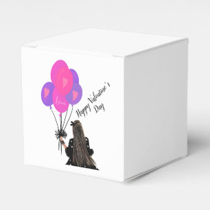 Valentines Day Balloon Chic Girl Illustration   Favour Box