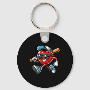 Valentines Day Baseball Boys Kids Funny 1 Key Ring