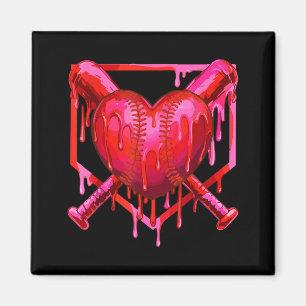 Valentines Day Baseball Funny Red Heart Dab Boys G Magnet