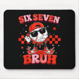 Valentine's Day Baseball Six Seven Illustration Mouse Mat