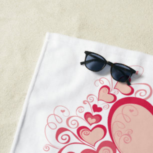 Valentine's Day Beach Towel