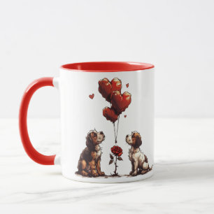 Valentines Day Beagle Dogs Mug