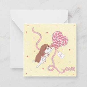 Valentine's Day: Beagle & Lollipop Card