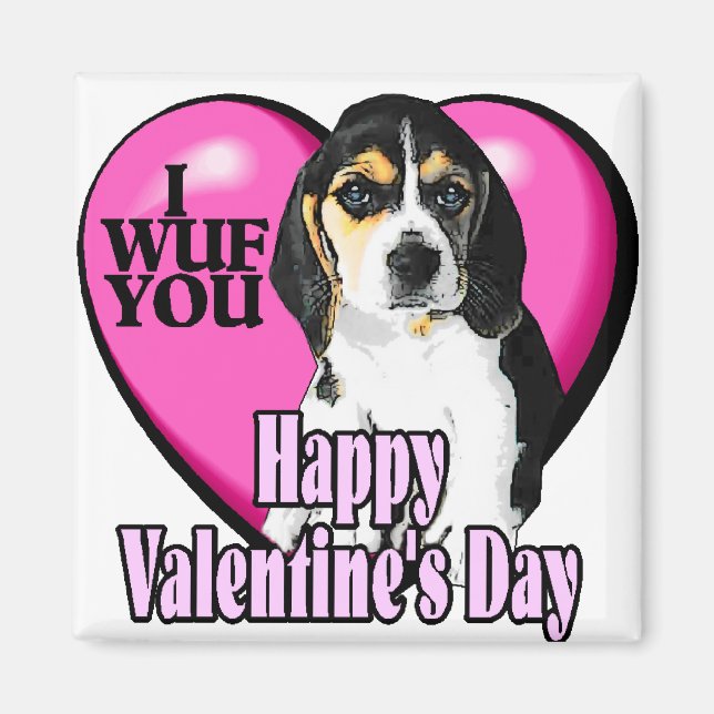 Valentines Day Beagle Magnet (Front)