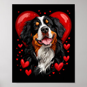 Valentine's Day Bernese Mountain Dog  Poster
