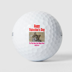 Valentines Day Best Cat Mum Ever Pet Photo Golf Balls