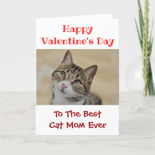 Valentines Day Best Cat Mum Ever Pet Photo Holiday Card