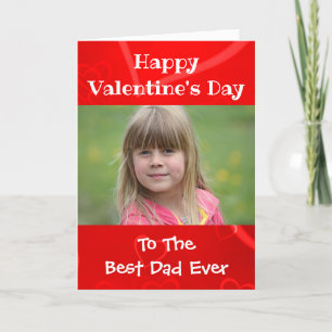 Valentines Day Best Dad Ever Kids Photo Holiday Card