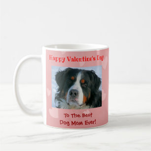 Valentines Day Best Dog Mum Cute Pink Photo Coffee Mug