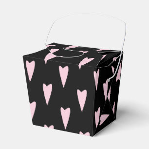 Valentines Day Big Peak Hearts Pink Black Favour Box